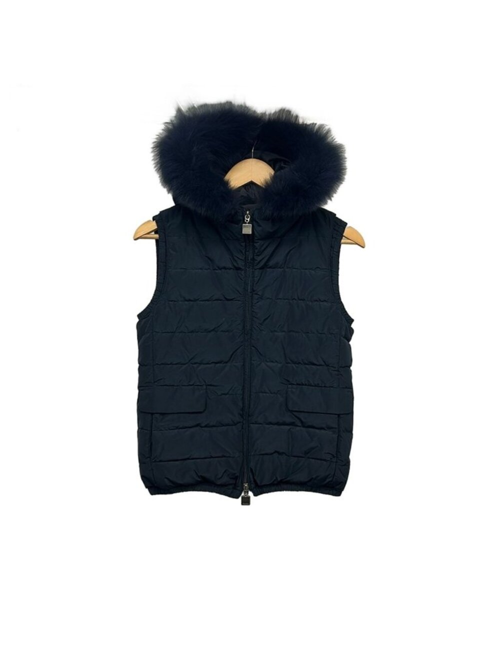 Max Mara S Down Vest M Navy 40